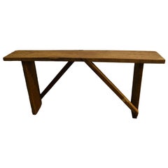 Vintage French Petite Farm Bench