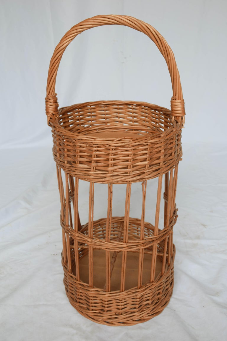 Vintage French Picnic Basket For Sale At 1stdibs