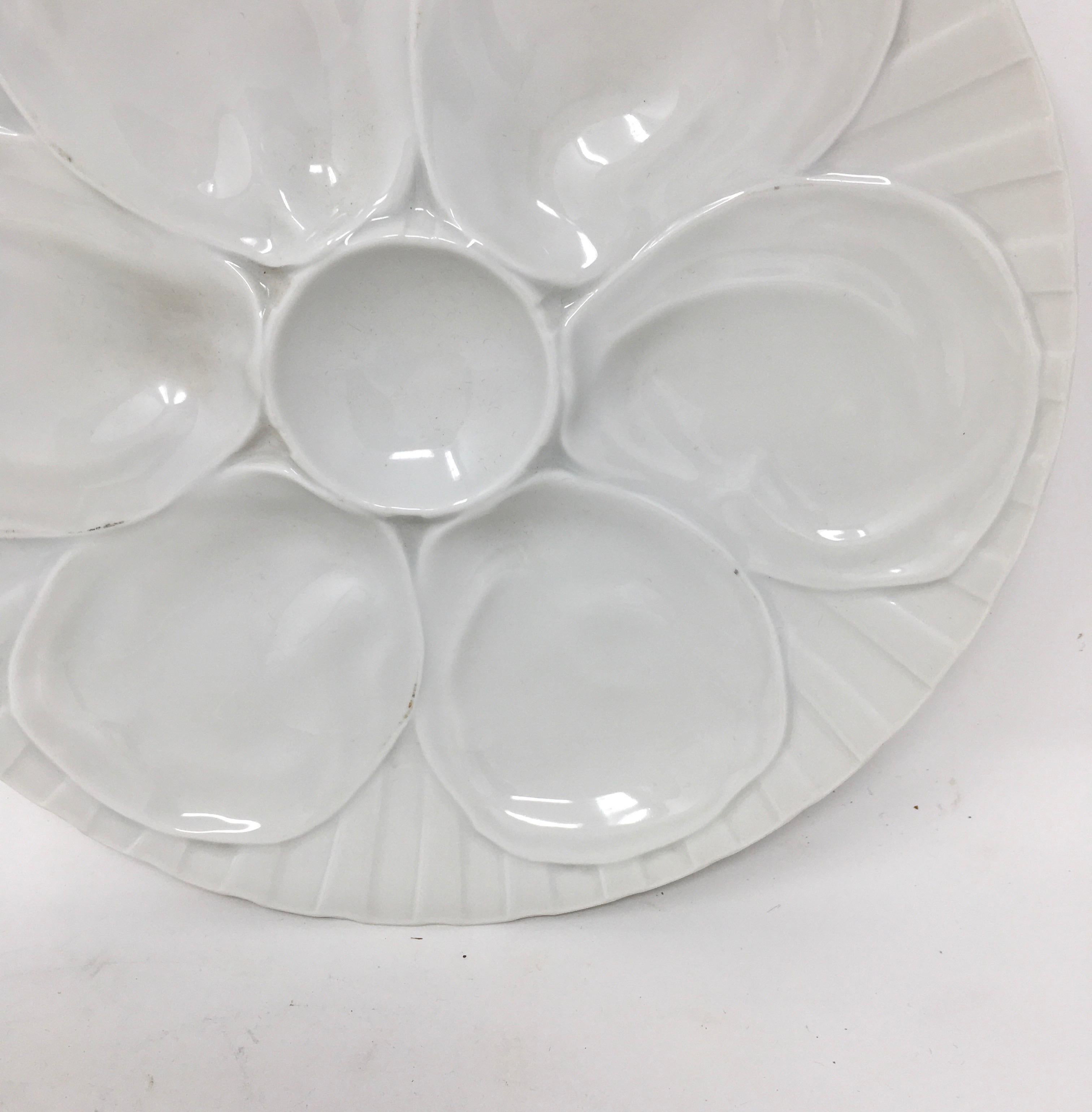 20th Century Vintage French Pillivuyt Oyster Plate
