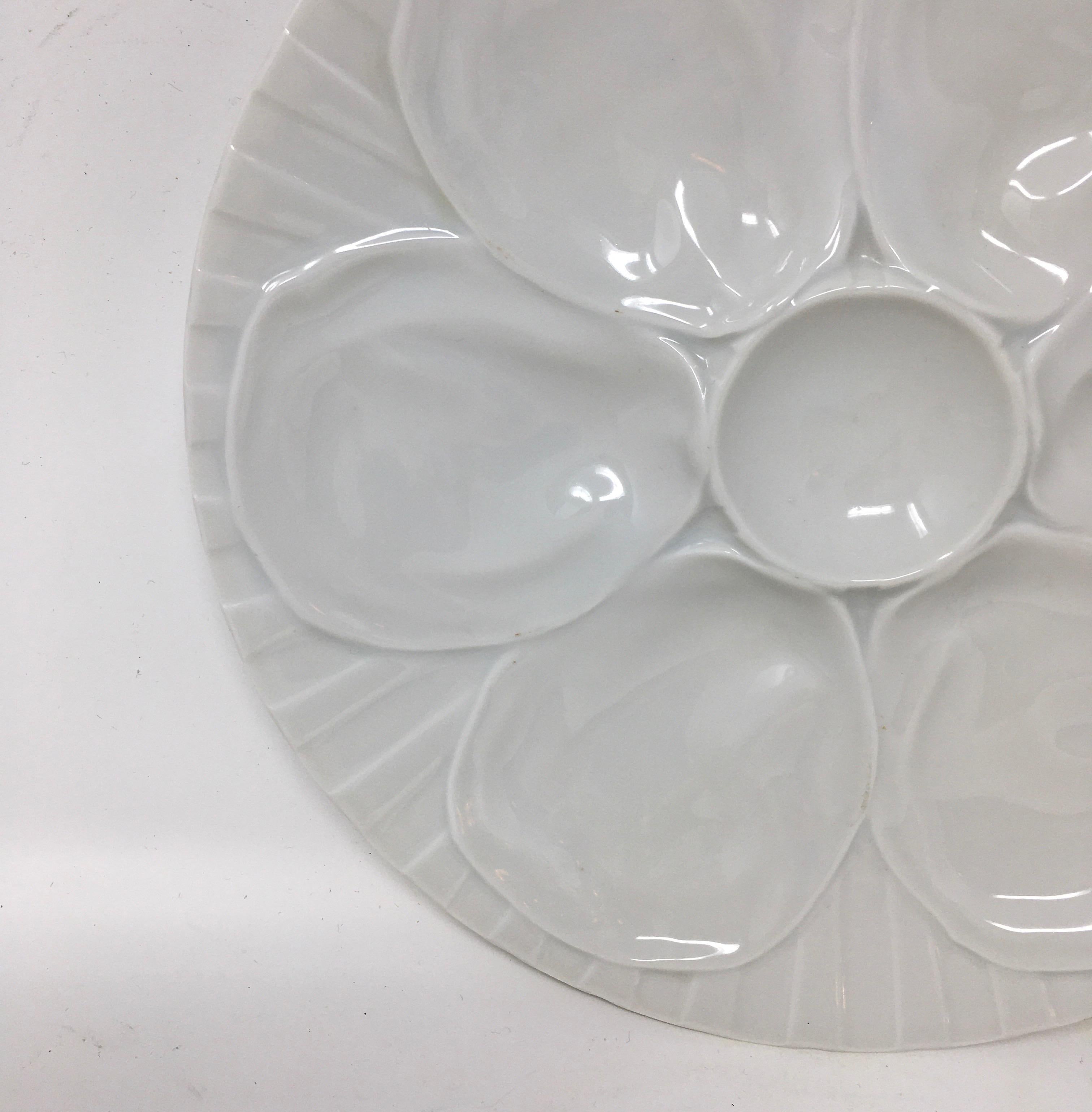 20th Century Vintage French Pillivuyt Oyster Plate