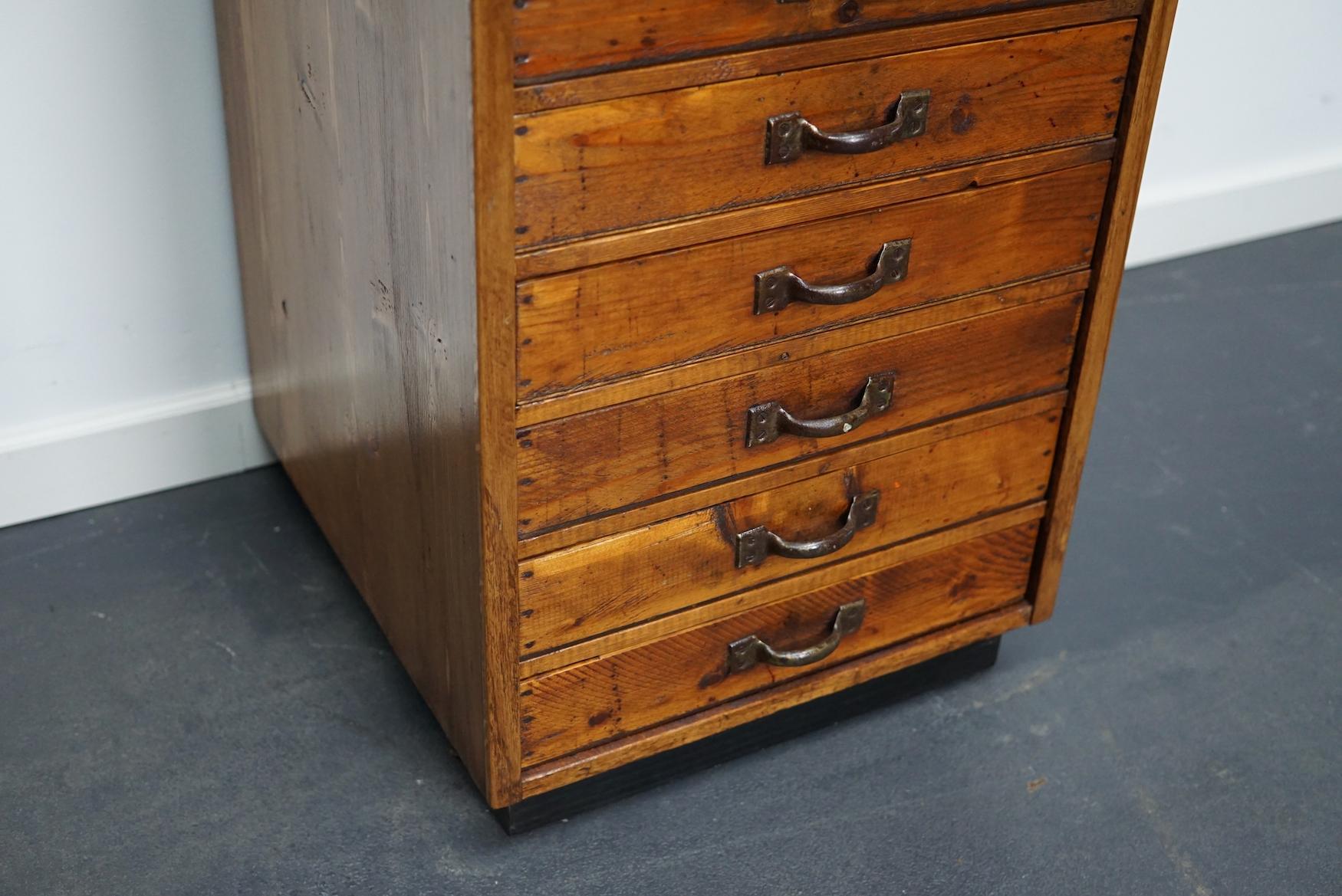 Vintage French Pine Apothecary Cabinet, 1930s For Sale 1
