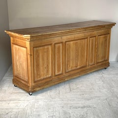 Vintage French Pine Haberdashery Shop Counter