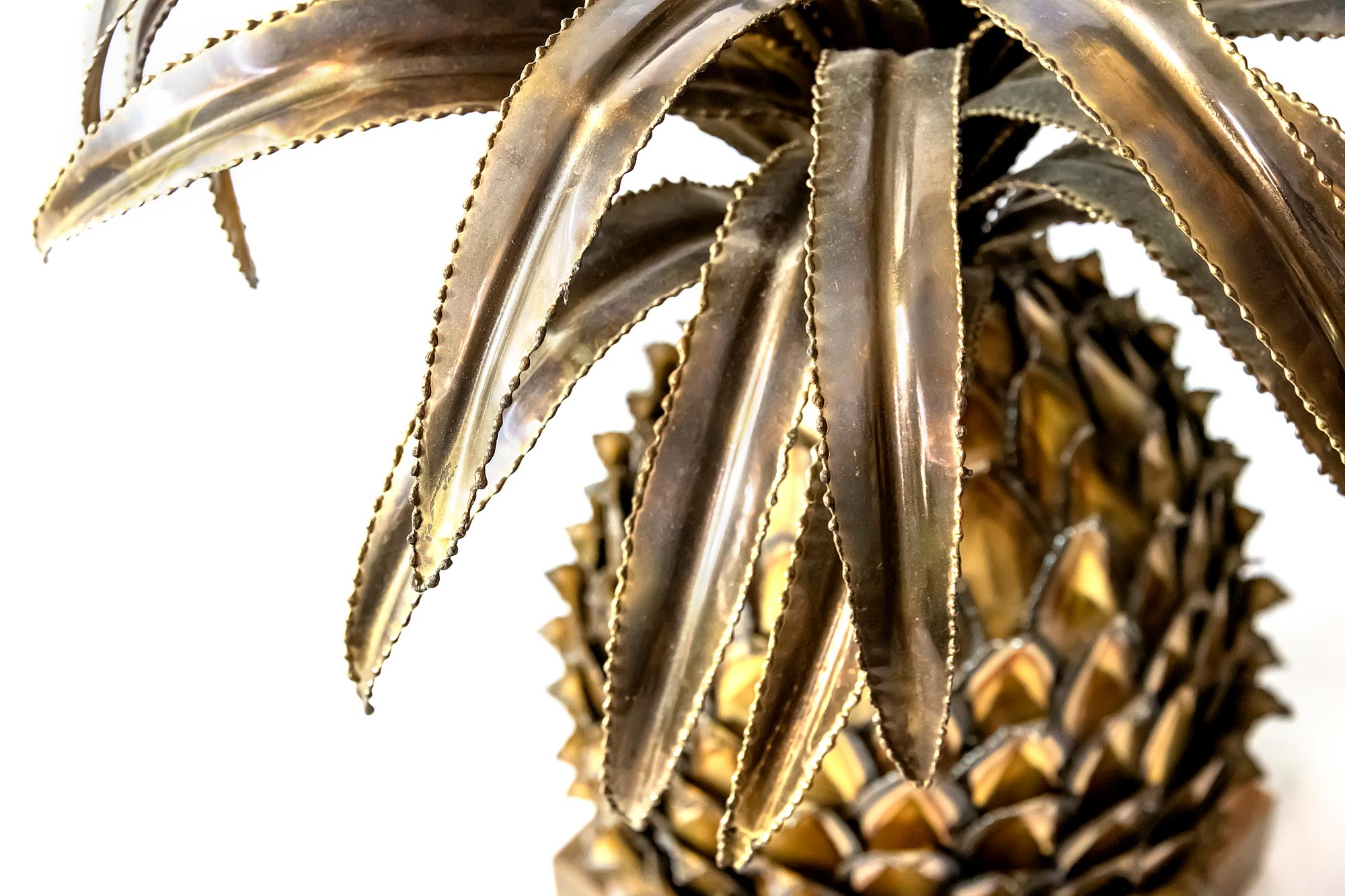 Vintage French Pineapple/Ananas Table Lamp by Maison Jansen In Good Condition In Vilnius, LT