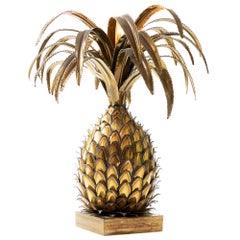 Lampe de table vintage française Ananas/Ananas par Maison Jansen