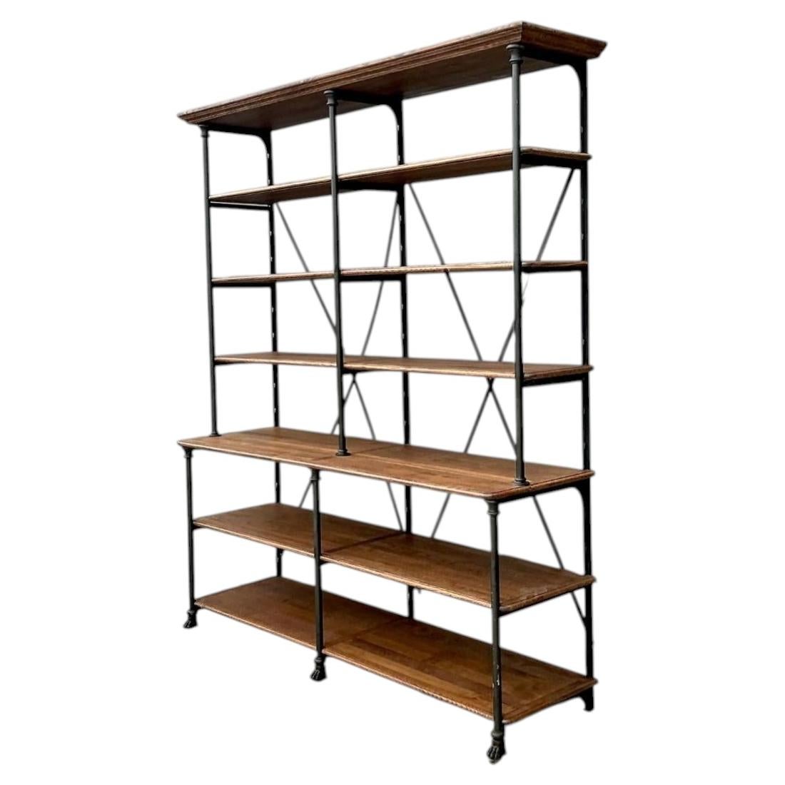 Vintage French Plank Wood Etagere