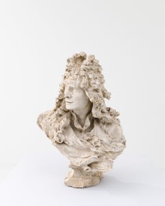 Vintage French Plaster Bust of Voltaire