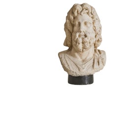 Scultura vintage francese: busto in gesso