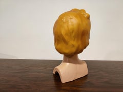 Vintage French Plaster Child Mannequin Head