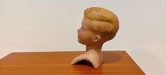Vintage French Plaster Child Mannequin Head