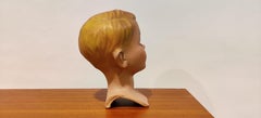 Vintage French Plaster Child Mannequin Head
