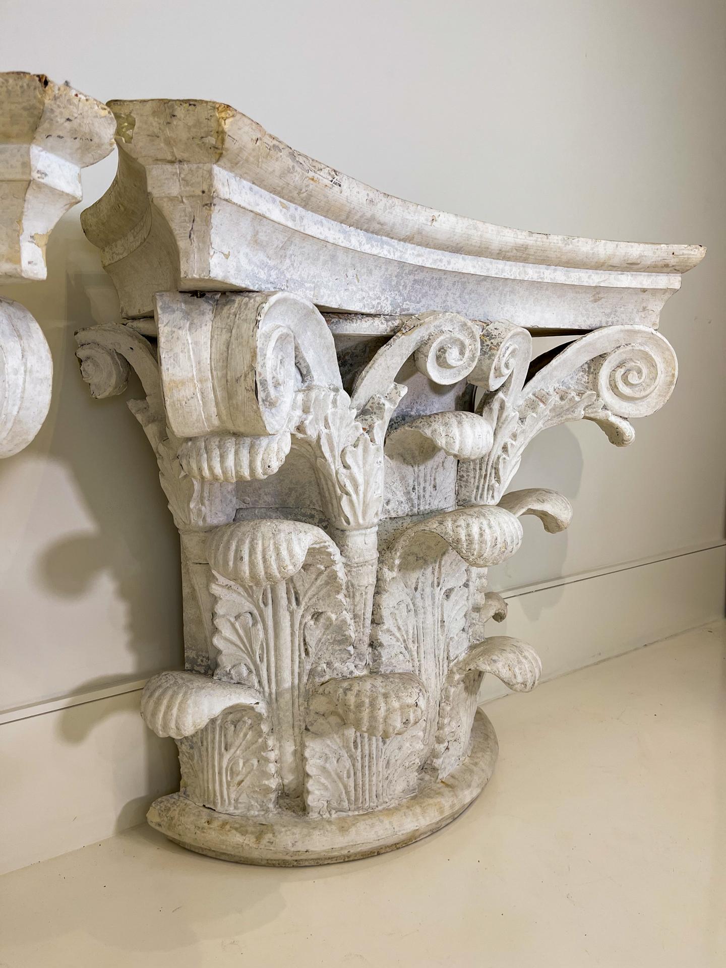 Vintage French Plaster Console In Good Condition In New Orleans, LA