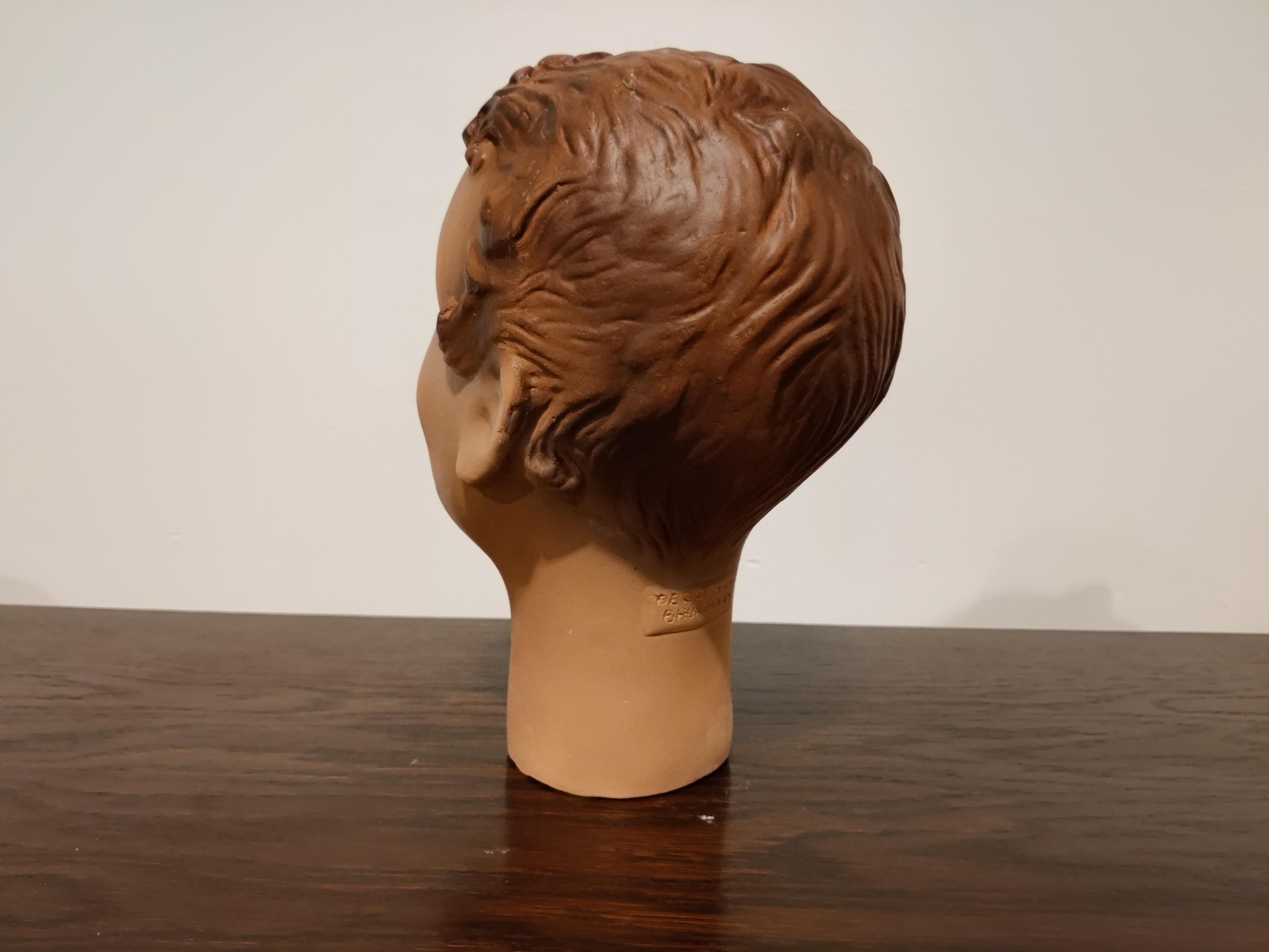 Beautiful female mannequin head made from plaster.

It has some minor user traces.

Comes from a lot acquired from a clothes shop that stopped activities.

Great decorative item to display glasses, hats.

France, 1960s

Measures: Height