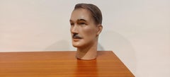 Tête de mannequin française vintage en plâtre