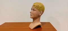 Vintage French Plaster Mannequin Head