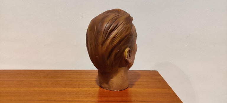 Vintage French Plaster Mannequin Head at 1stDibs