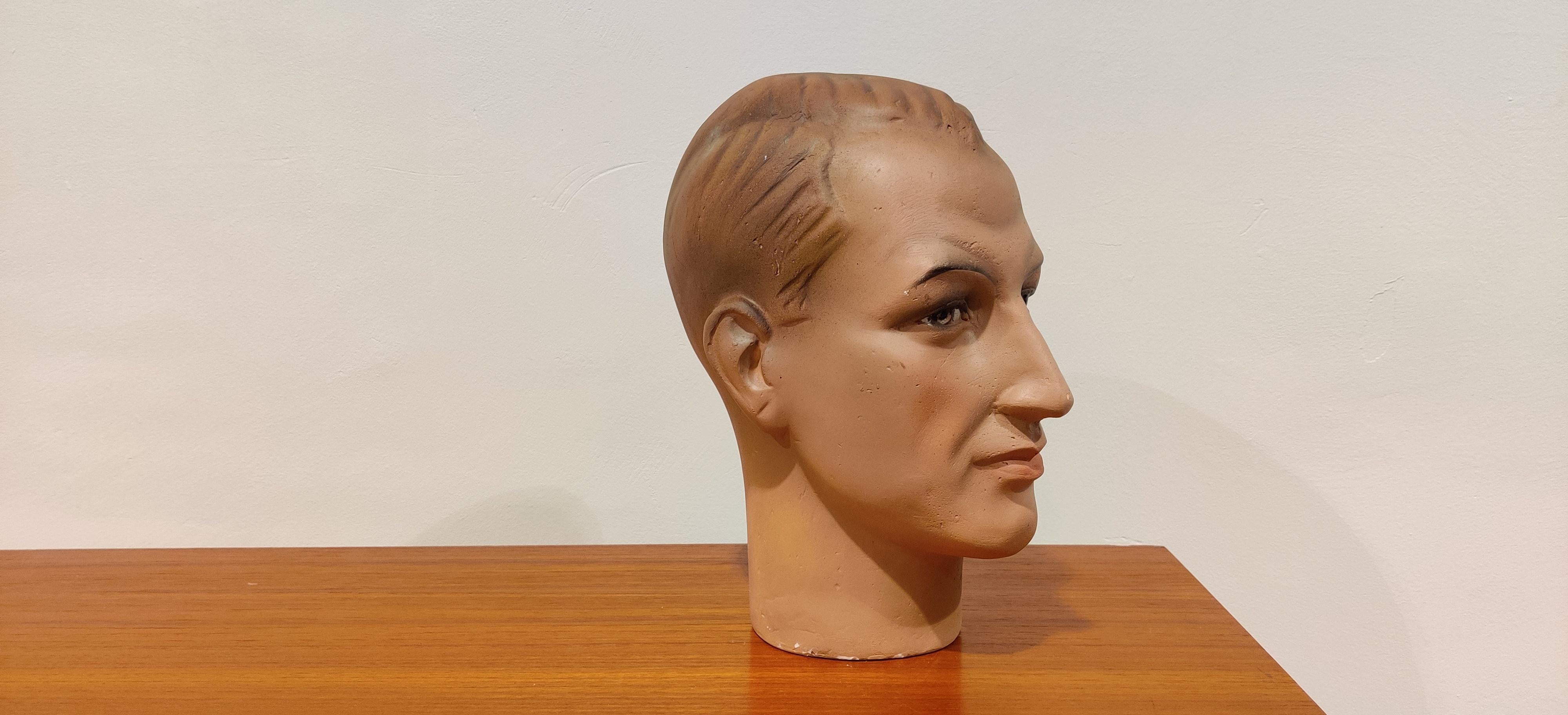 vintage male mannequin head