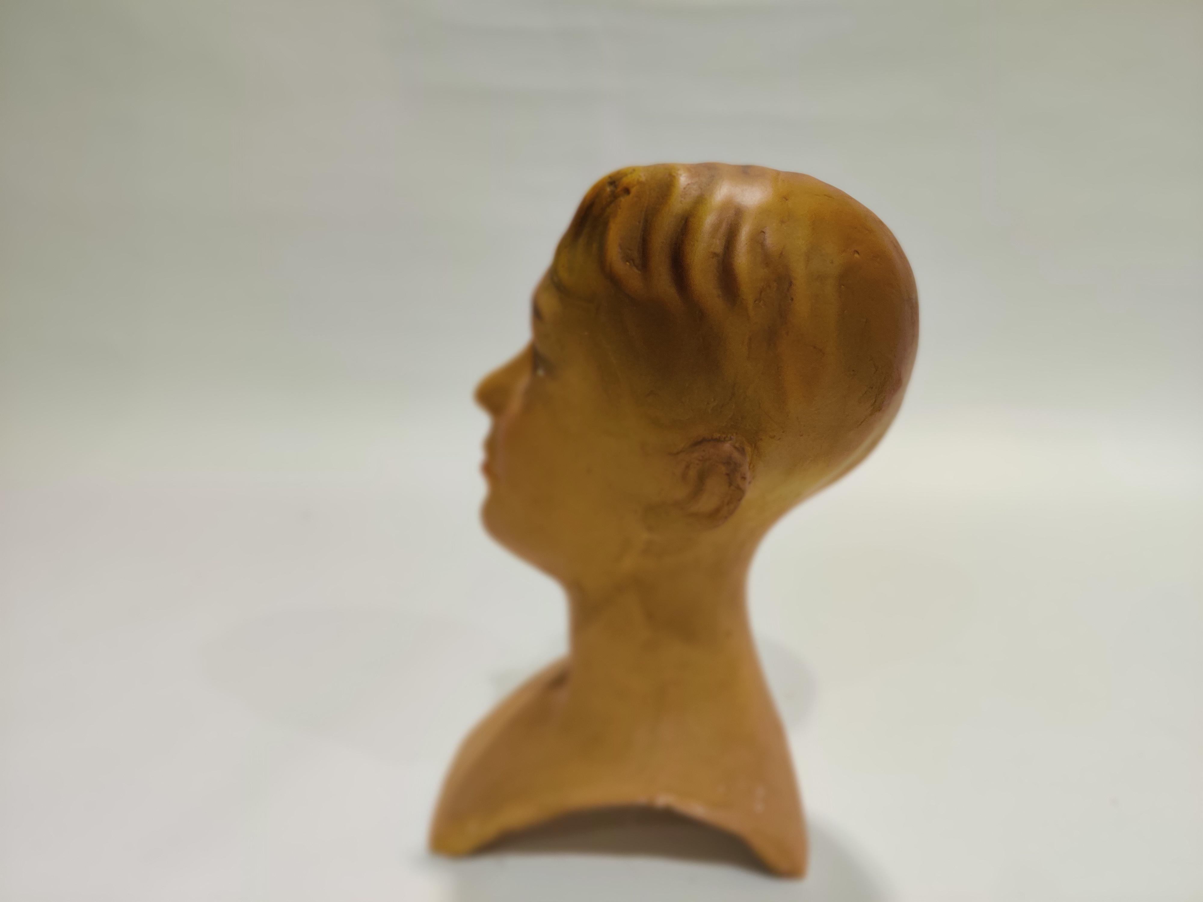 Mid-20th Century Vintage French Plaster Mannequin Head