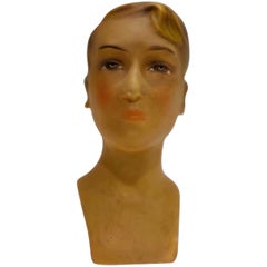 Used French Plaster Mannequin Head