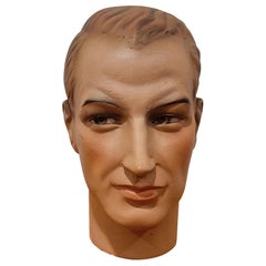 Retro French Plaster Mannequin Head