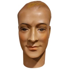 Used French Plaster Mannequin Head