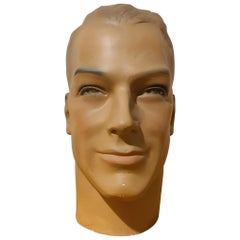 Vintage French Plaster Mannequin Head