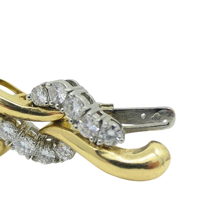 Bracelet français vintage en platine et or 18 carats avec diamants en vente 5