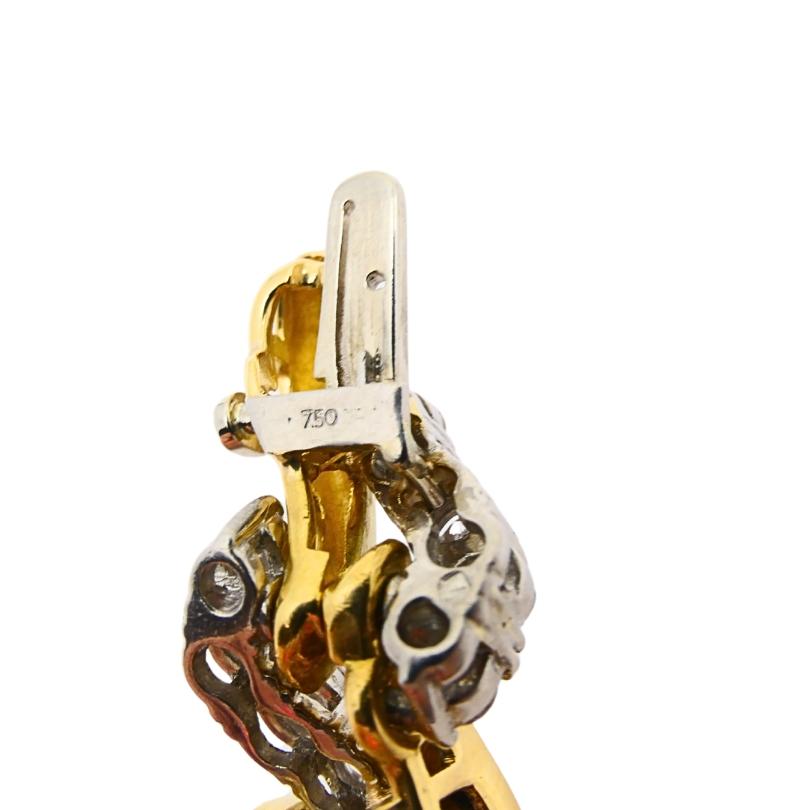 Bracelet français vintage en platine et or 18 carats avec diamants en vente 4