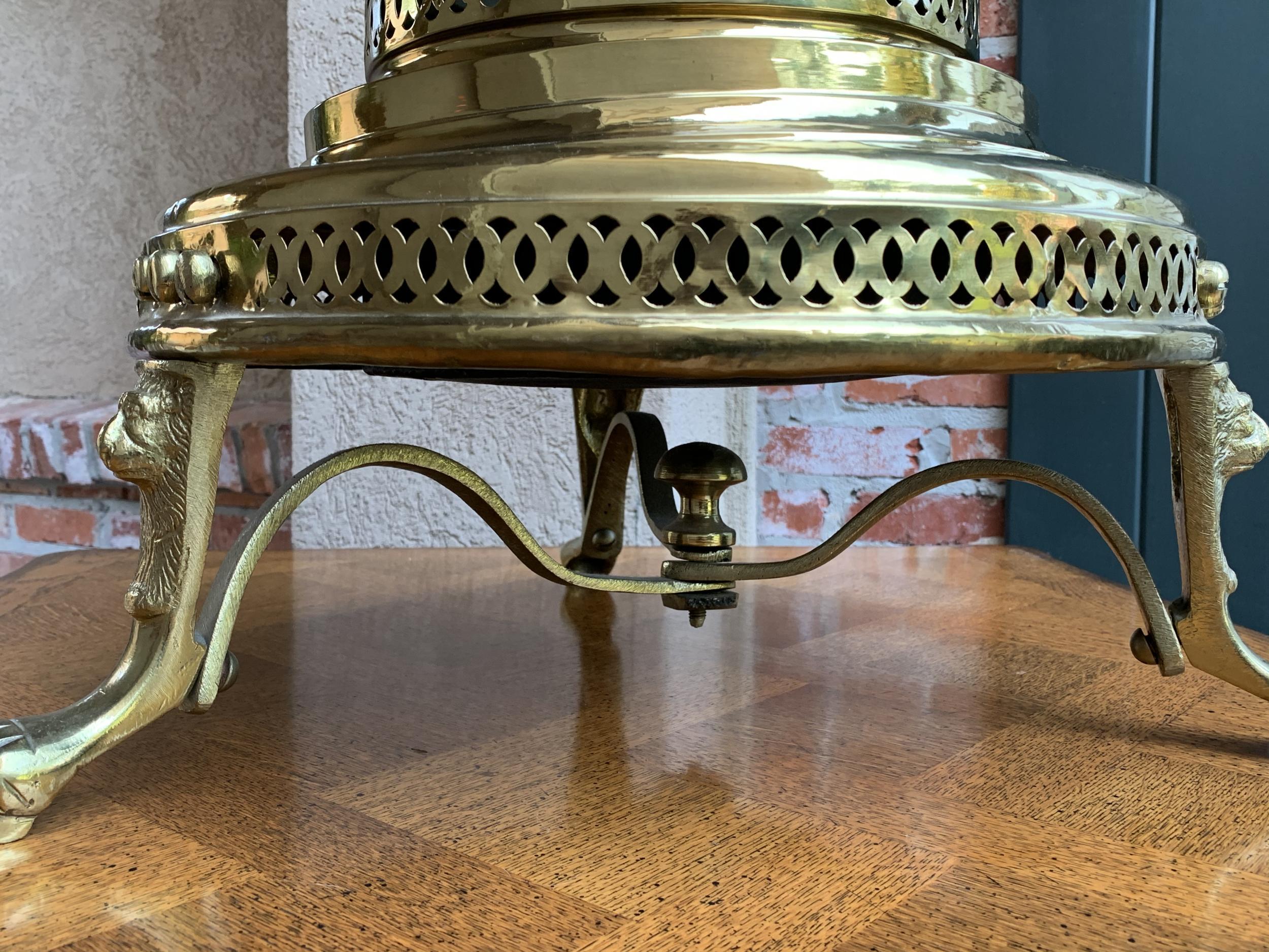 Vintage French Polished Brass Bell Brazier Heater Fire Pit Incense For Sale 10