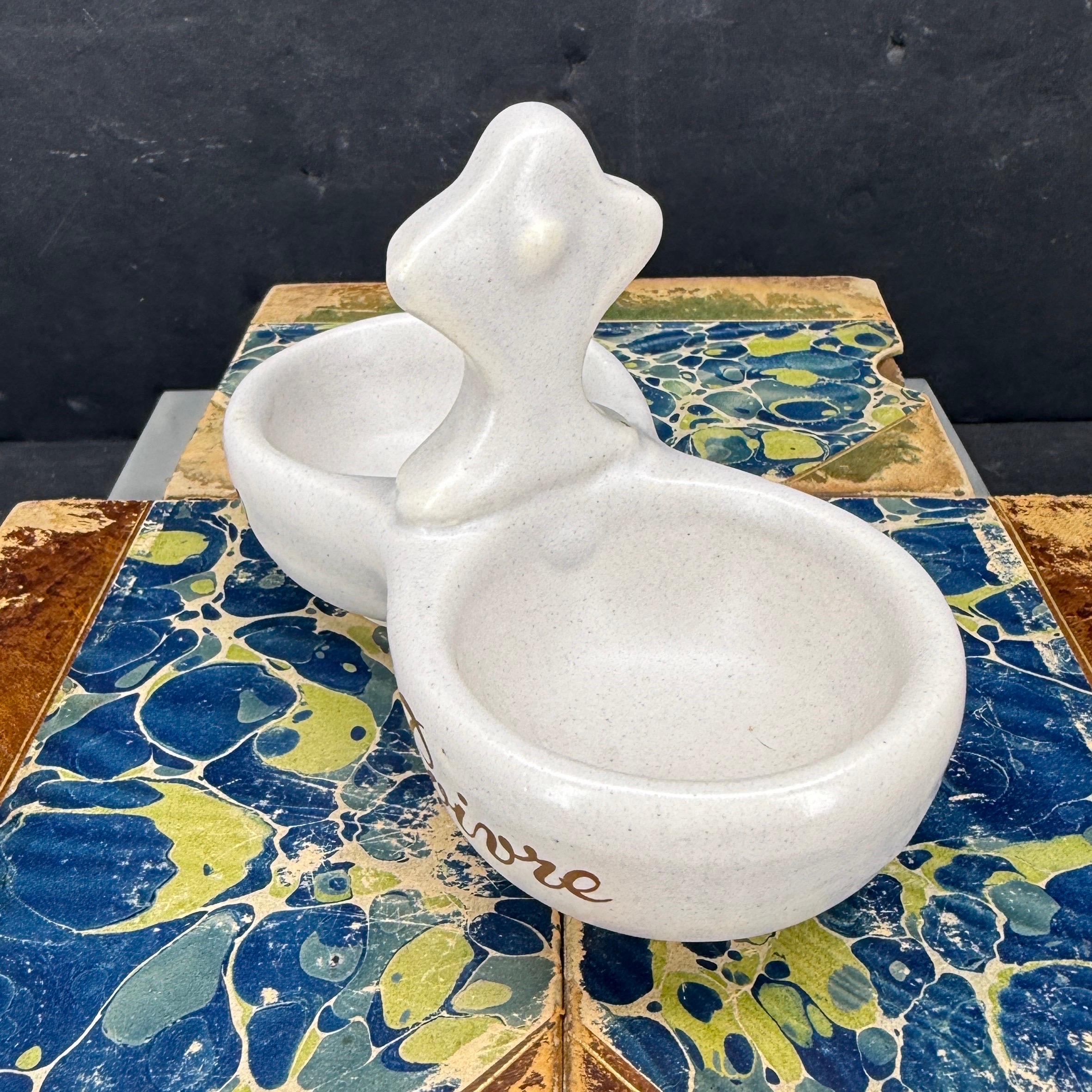 Porcellana francese d'epoca, doppio sale e pepe Sel Poivre in vendita 3