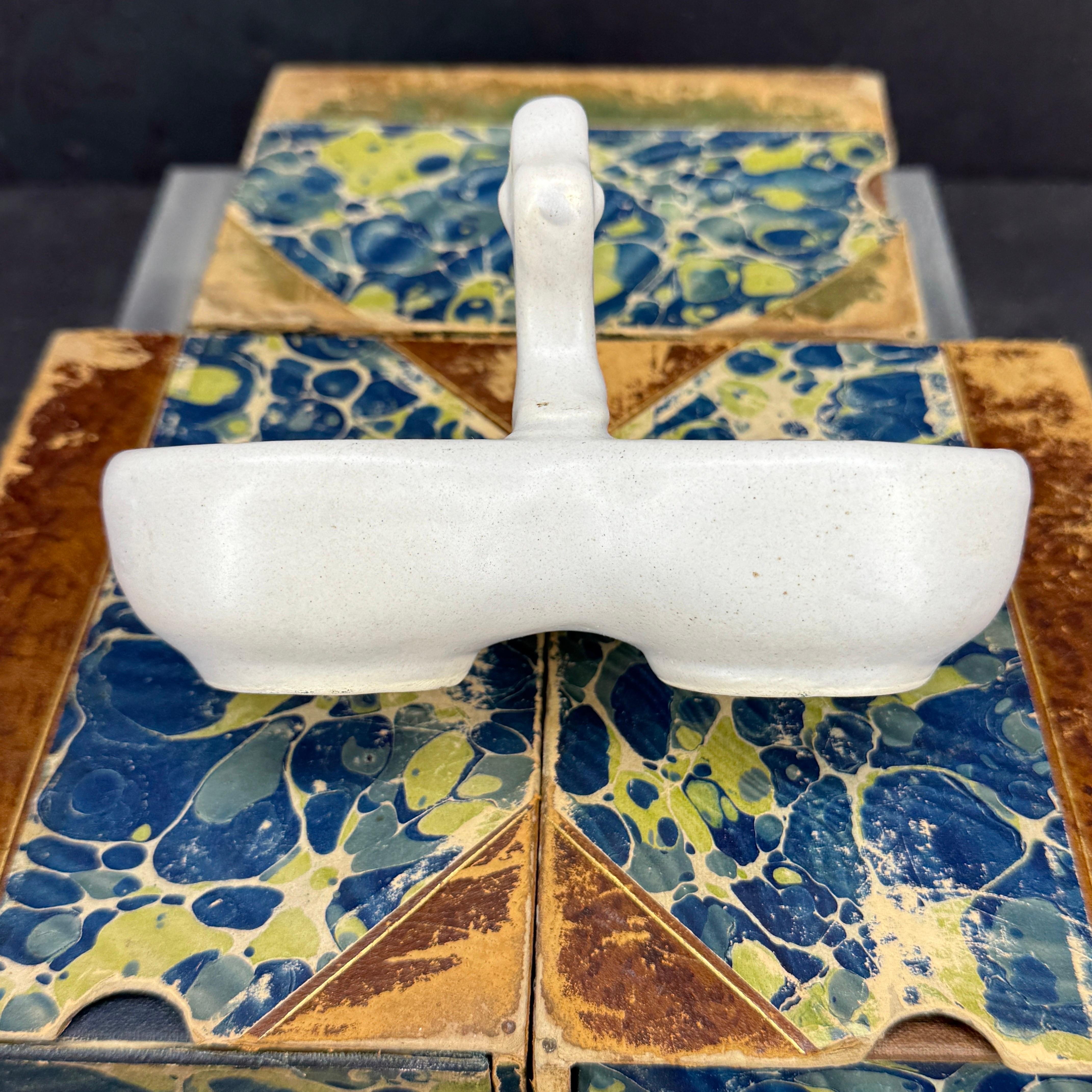 XX secolo Porcellana francese d'epoca, doppio sale e pepe Sel Poivre in vendita