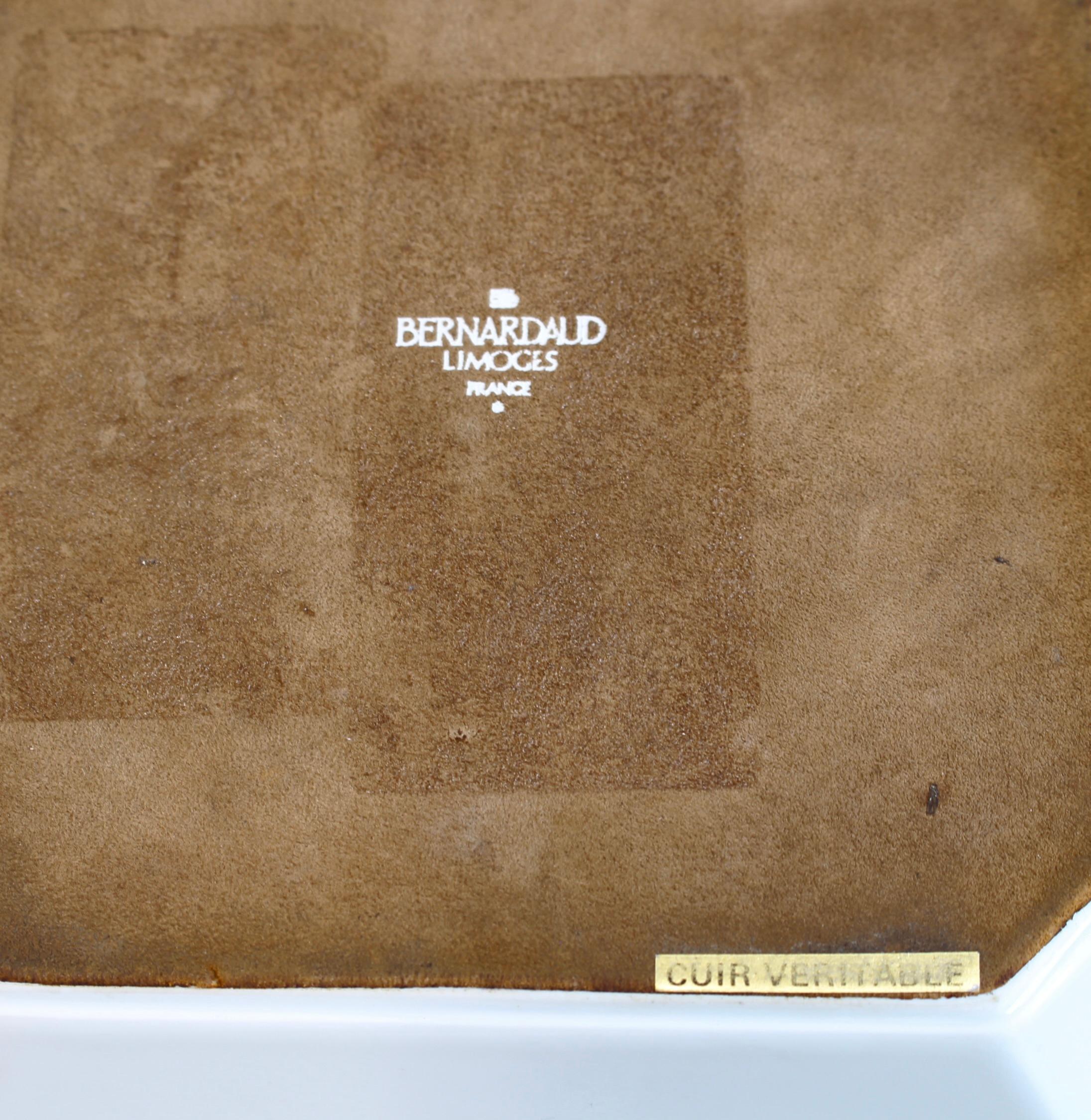 Vintage French Porcelain-Gilt Ashtray by Bernardaud Limoges France For Sale 10