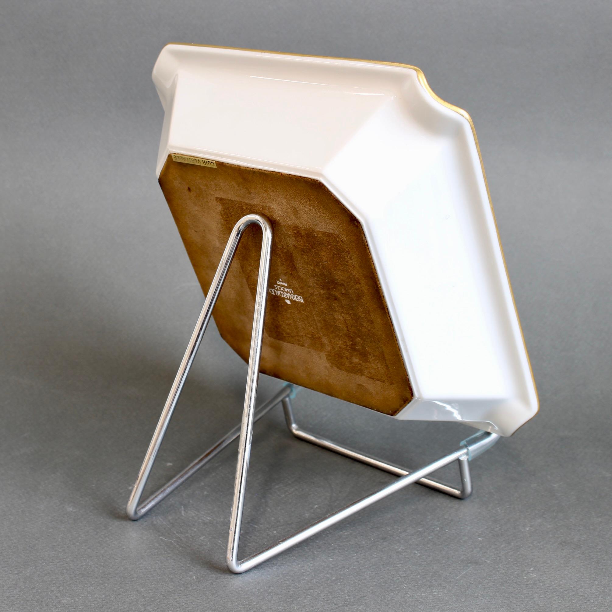 Vintage French Porcelain-Gilt Ashtray by Bernardaud Limoges France In Good Condition For Sale In London, GB