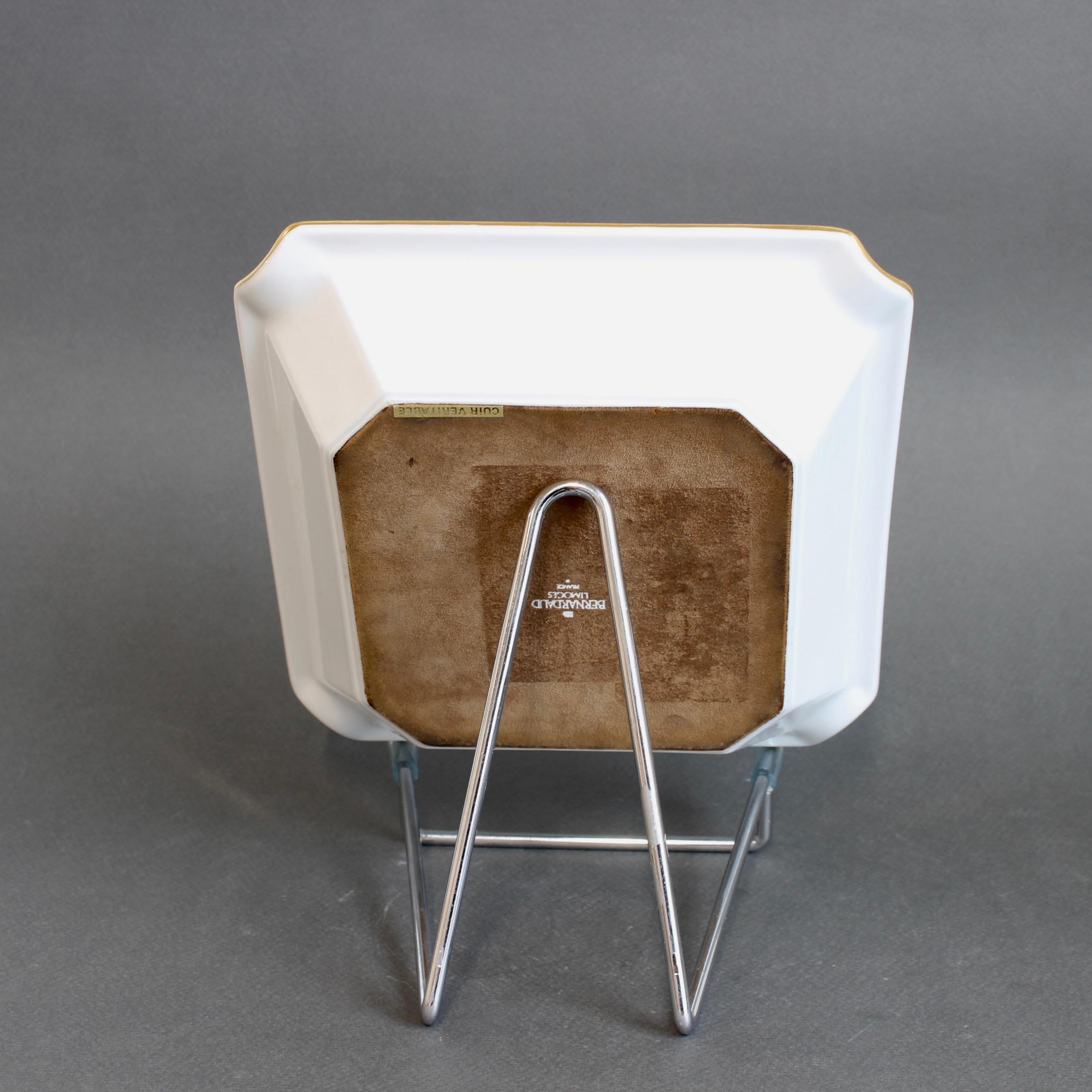 Late 20th Century Vintage French Porcelain-Gilt Ashtray by Bernardaud Limoges France For Sale