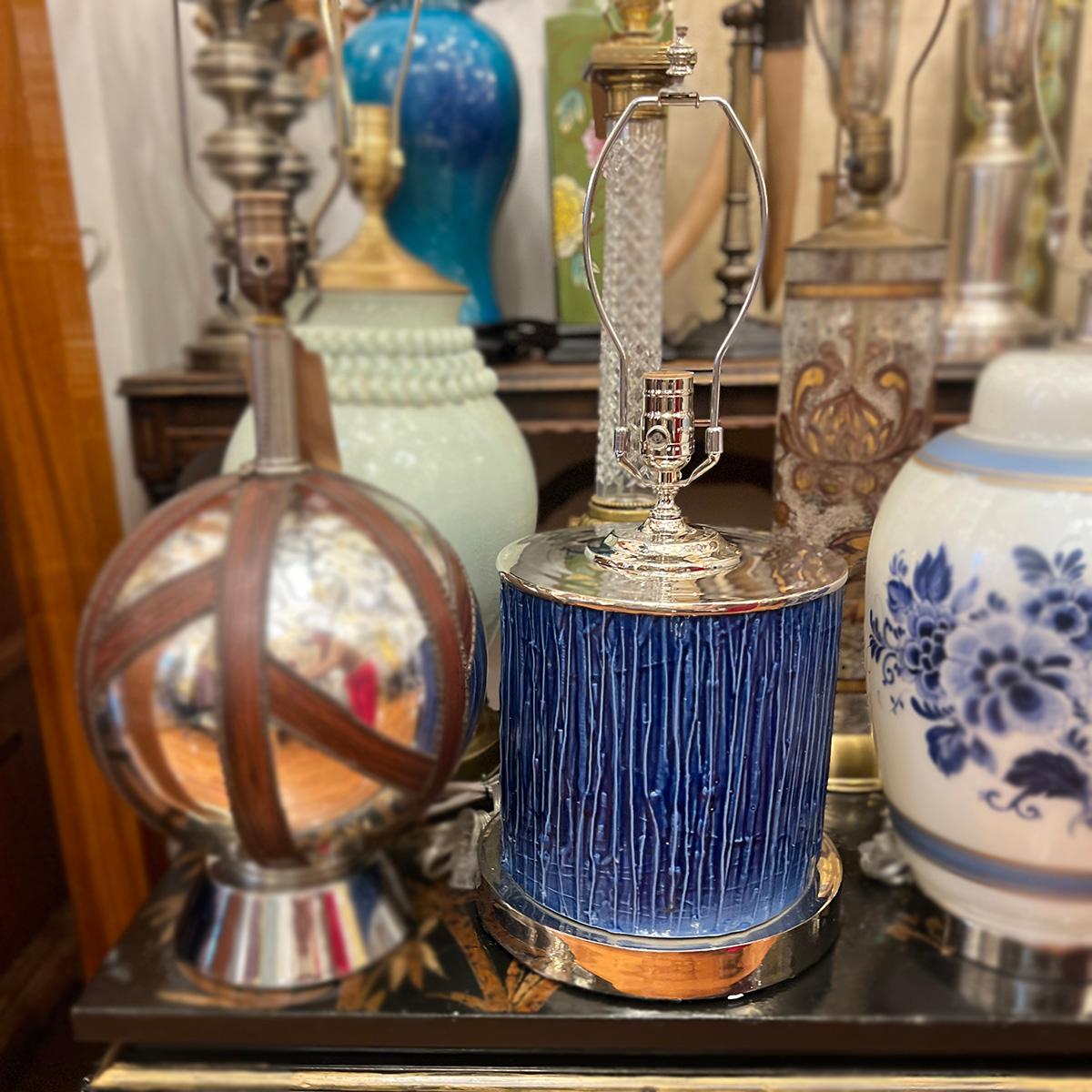 Lámpara de porcelana francesa vintage en venta 2