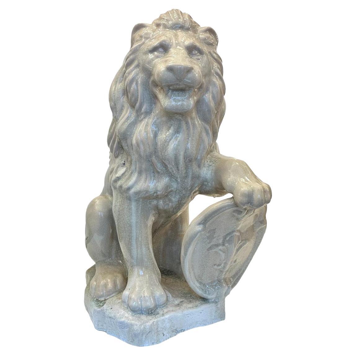 Vintage French Porcelain Lion