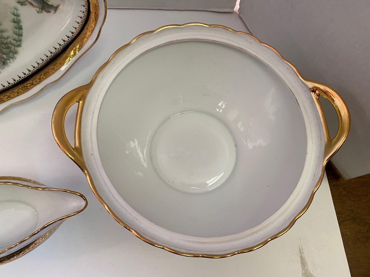Vintage French Porcelain Serving Pieces, Set of 3 For Sale 3