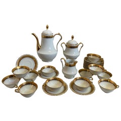 Vintage French Porcelain Tea Set, 28 Pieces