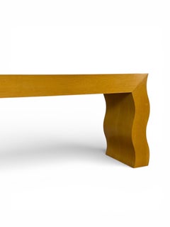 Vintage French Post Modern Console Table - Circa 1980s - Maple Entry Table