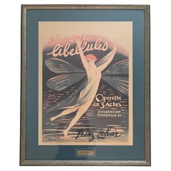 Antique French Poster, "La Danse Des Libellules" by Georges Dola