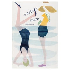 Vintage French Poster, 'Tutti in Acqua' by Lora Lamm