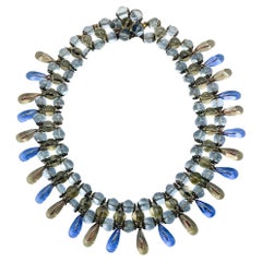 Vintage French Poured Glass Droplet Collar 1940s