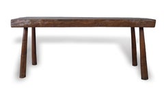 Französische primitive Vintage-Bänke