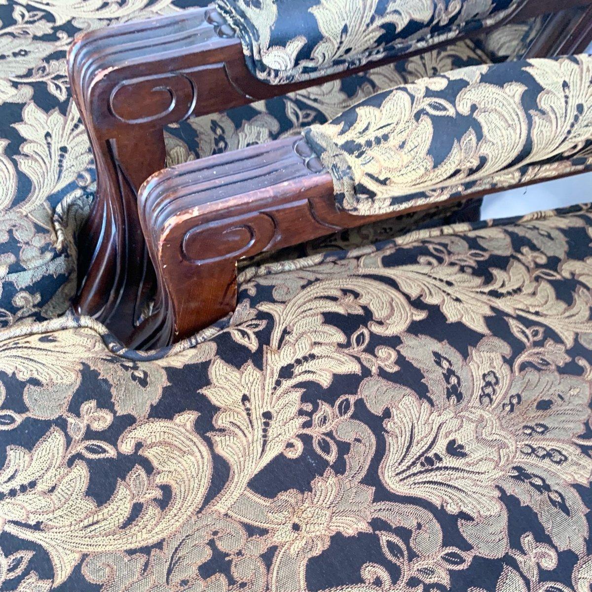 Chaises longues à accoudoirs vintage de style provincial français - une paire en vente 4
