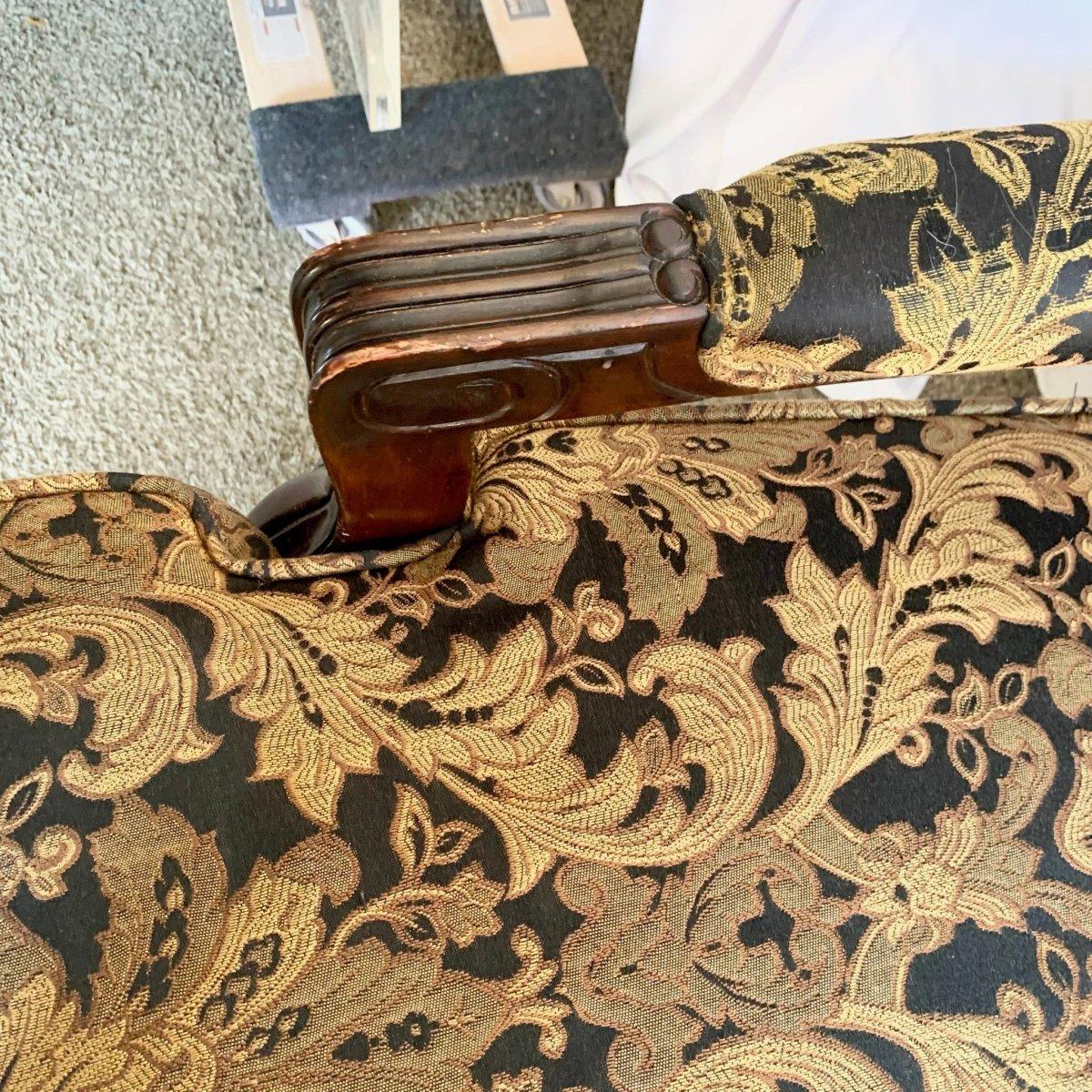Chaises longues à accoudoirs vintage de style provincial français - une paire en vente 2