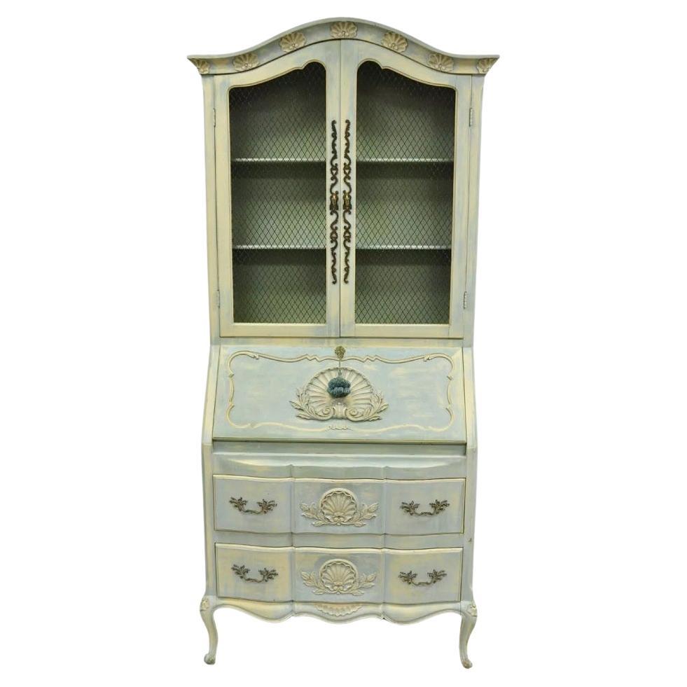 Escritorio alto Vintage French Provincial Blue Painted Bookcase by Danby