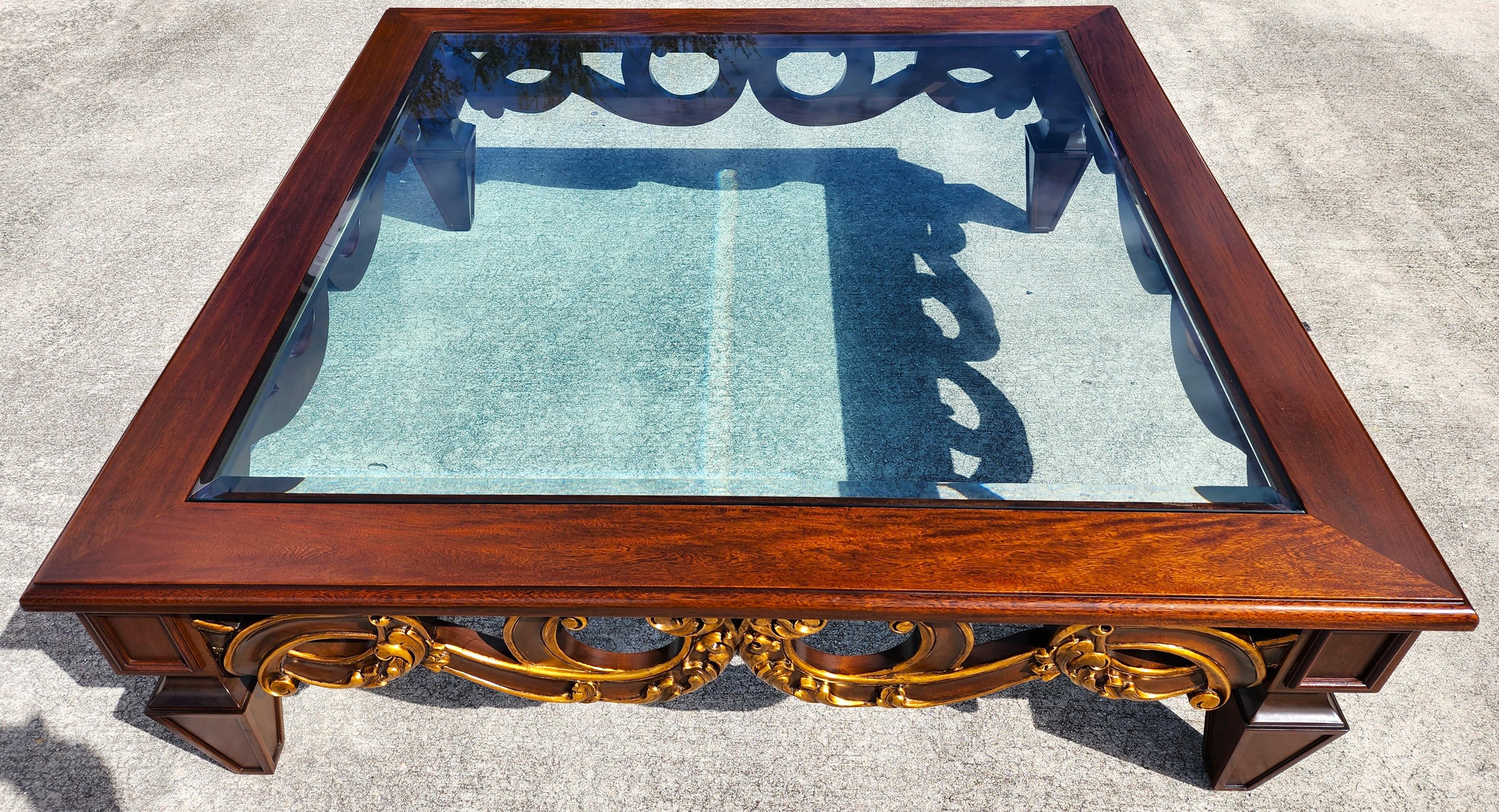 Vintage French Provincial Coffee Table Huge 5 Foot In Good Condition For Sale In Lake Worth, FL