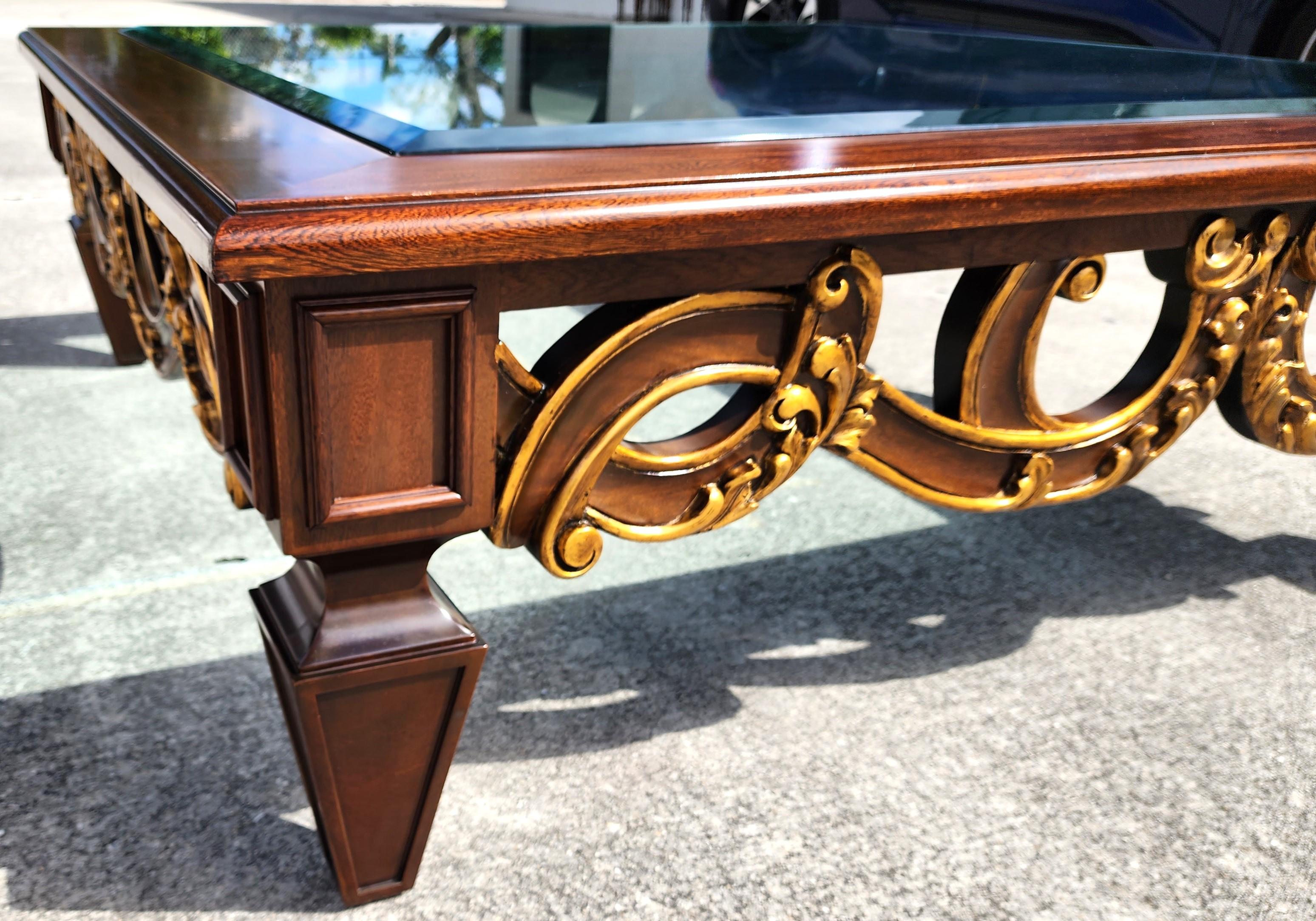 Late 20th Century Vintage French Provincial Coffee Table Huge 5 Foot For Sale