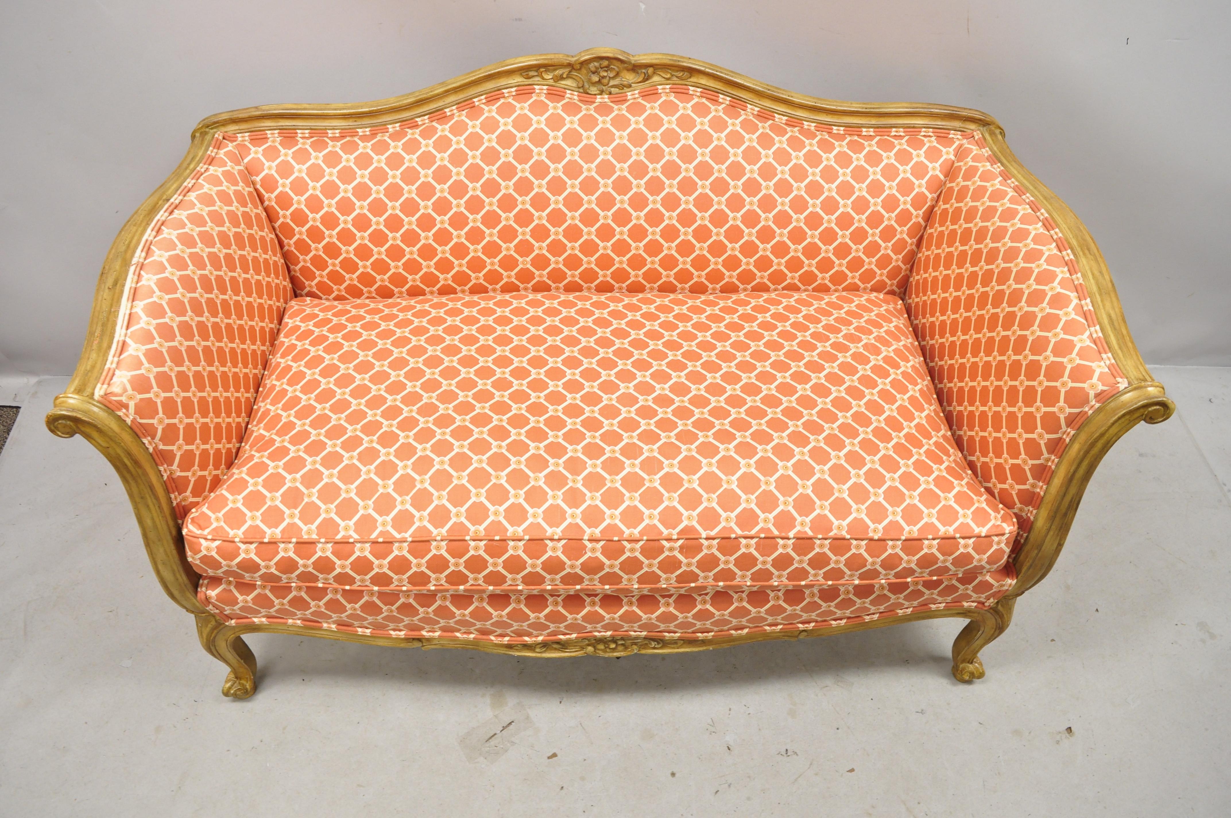 Vintage French Provincial Country Louis XV Bloomingdales Trianon Loveseat Settee 3