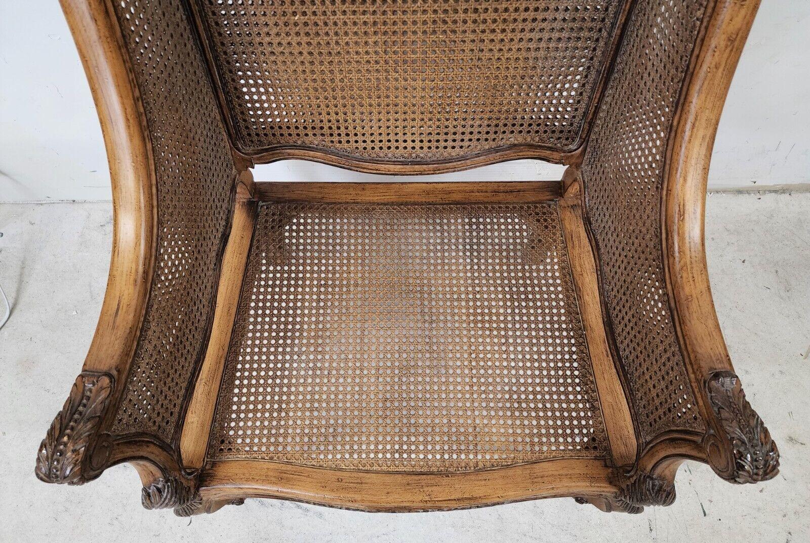 Vintage French Provincial Double Cane Lounge Accent Chair 5