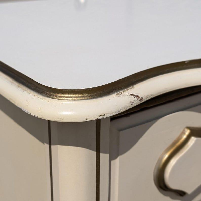 Vintage French Provincial Dresser c.1970s, Six Drawers, White, Laminate, Bedroom For Sale 1